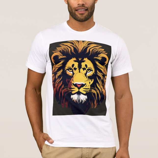 Lion Silhouette Graphic T - Shirt - Bold & Stylish (Vorderseite)