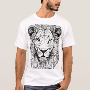 Lion Silhouette Sketch T - Shirt