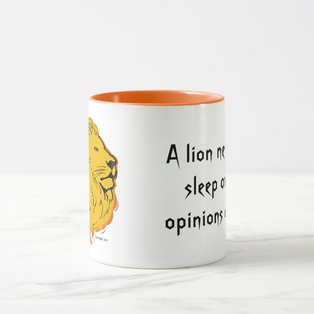Lion Slogan verliert nie Schlaf Tasse (Zentrum)