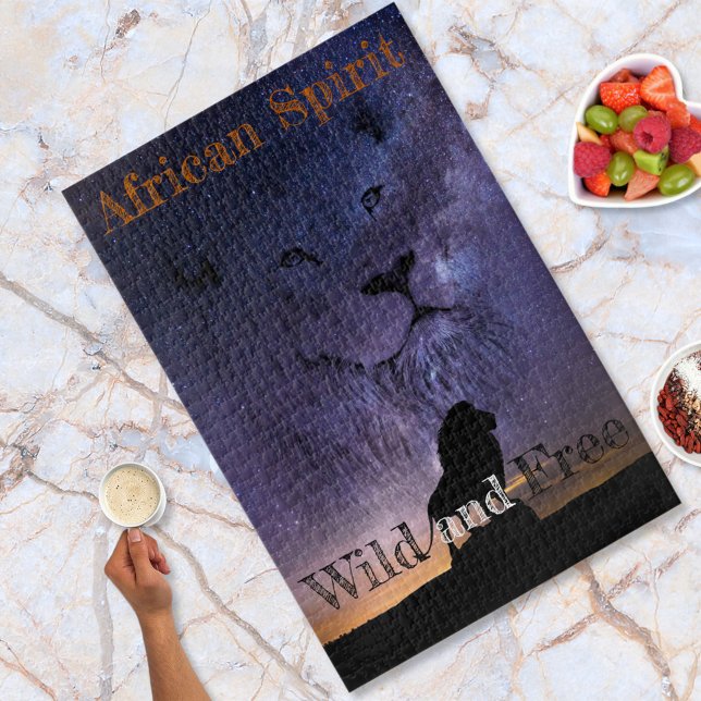 Lion Spirit Wild und freie Silhouette als Sonnenun (Von Creator hochgeladen)