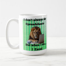 Lion Spreadsheet-Tasse
