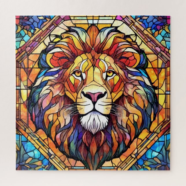 Lion Stained Glass  (Vertikal)