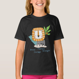 Lion - Starkes Tier - Erziehende Kinder T-Shirt