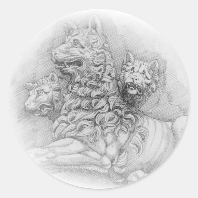 Lion statue study - Pierre Jacques sticker (Vorderseite)
