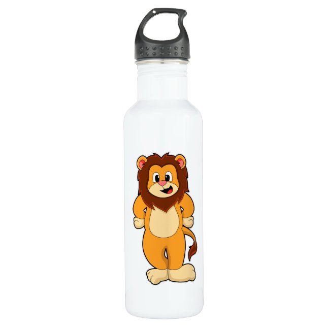 Lion stehend edelstahlflasche (Vorderseite)
