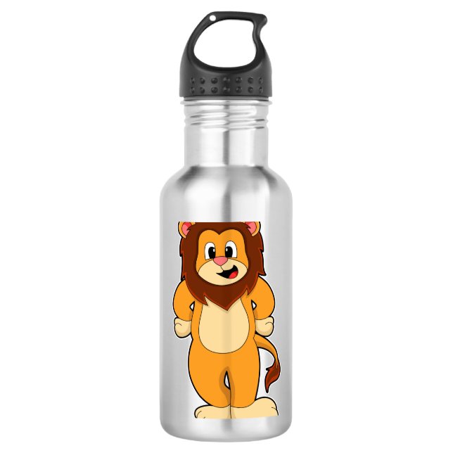 Lion stehend edelstahlflasche (Vorderseite)
