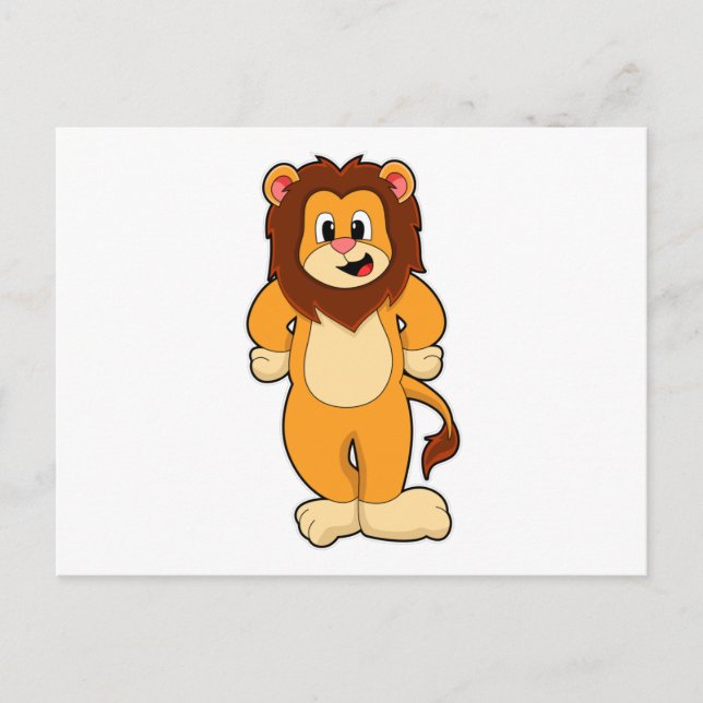 Lion stehend postkarte (Vorderseite)