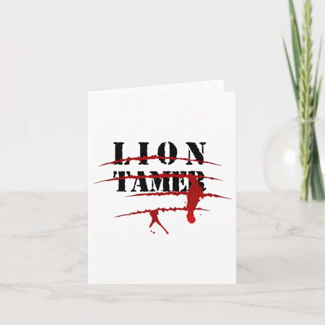 Lion Tamer Bloody-Tierangriff Halloween-Kostüm Karte (Vorderseite)