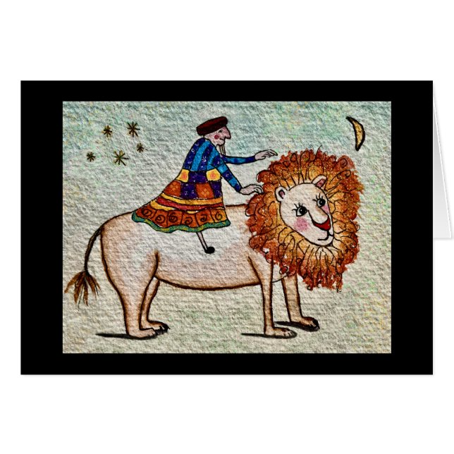 Lion Tamer Greeting Card (Vorderseite (Horizontal))