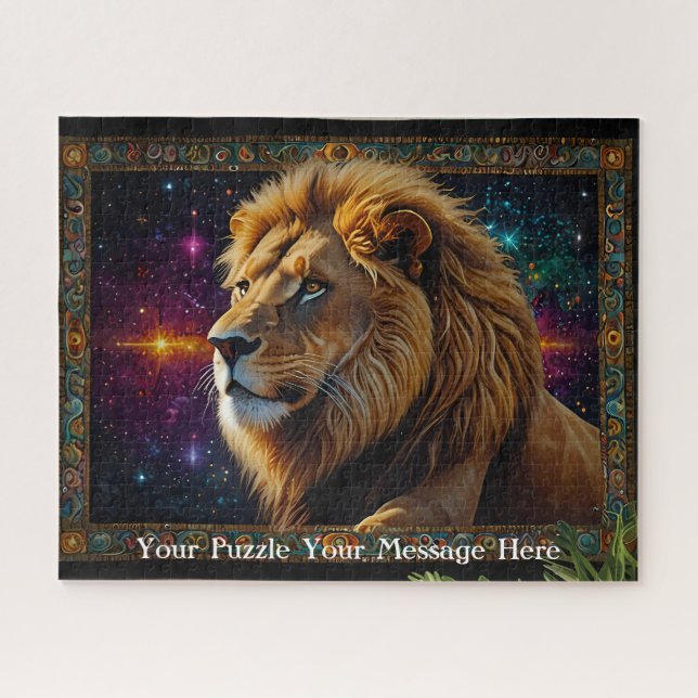 Lion tapestry fantasy painting mosaic diamond (Horizontal)