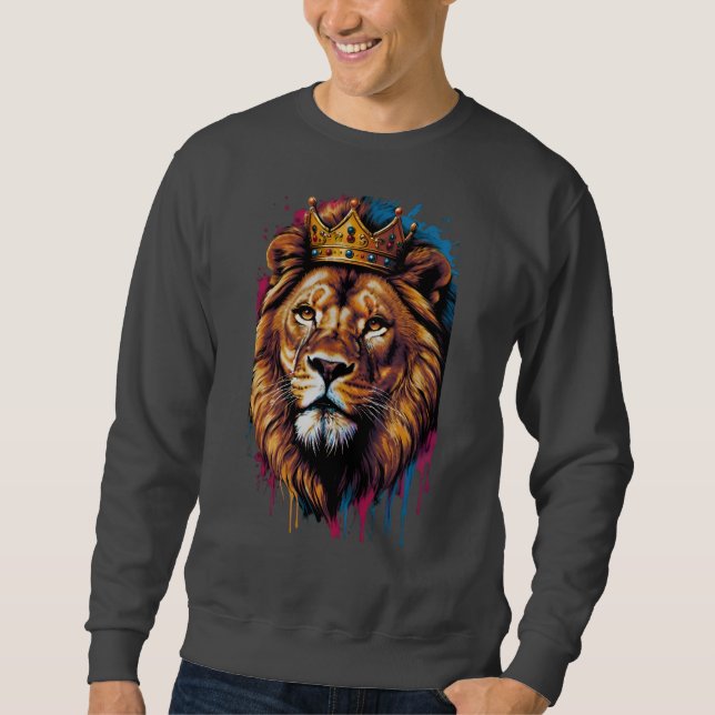 LION THE KING DESIGN SWEATSHIRT (Vorderseite)