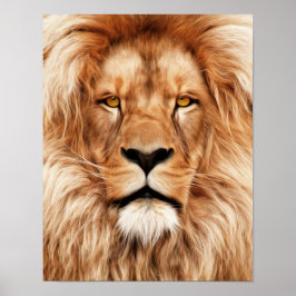 Lion The King Foto Malerei Poster