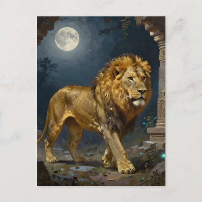 Lion Themed | Keeping in Touch Postkarte (Vorderseite)