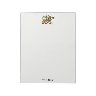Lion Tower Lilie Wappen Emblem C Notizblock