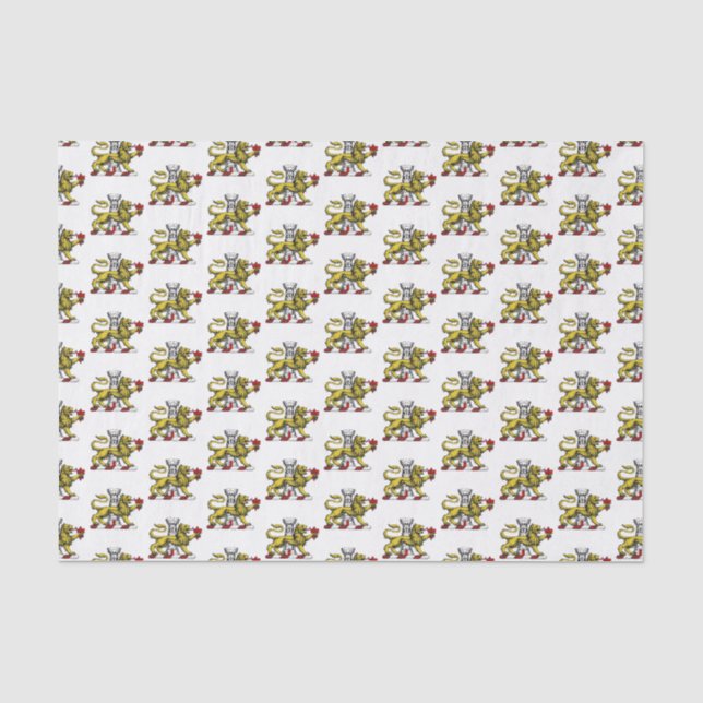 Lion Tower Lilie Wappen Emblem C Seidenpapier (Vorderseite)