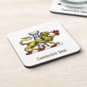 Lion Tower Lilie Wappen Emblem C Untersetzer