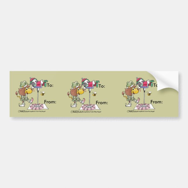 Lion und Lamb Candy Cane Makers Autoaufkleber (Vorne)