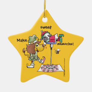 Lion und Lamb Candy Cane Makers Keramik Ornament