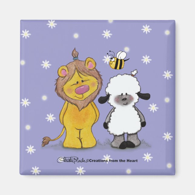 Lion und Lamb True Friends Magnet (Vorne)