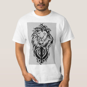 Lion und Sikh Khanda T - Shirt