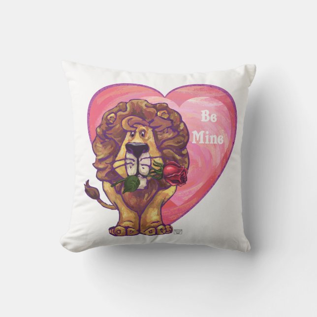 Lion Valentinstag Kissen (Vorderseite)