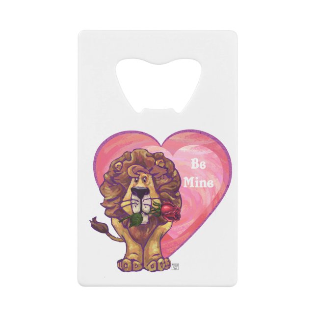 Lion Valentinstag Kreditkartenflaschenöffner (Vorderseite)