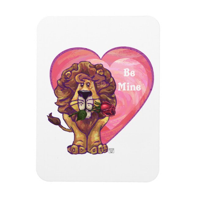 Lion Valentinstag Magnet (Vertikal)