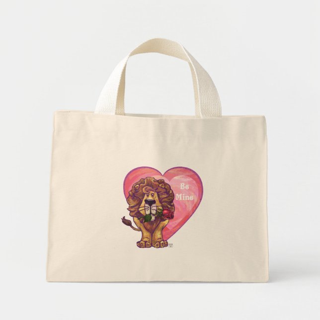 Lion Valentinstag Mini Stoffbeutel (Vorne)