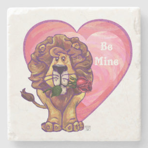 Lion Valentinstag Steinuntersetzer