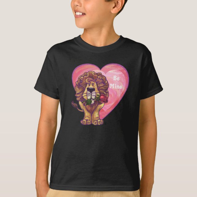Lion Valentinstag T-Shirt (Vorderseite)