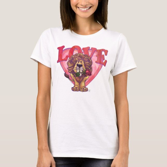 Lion Valentinstag T-Shirt (Vorderseite)