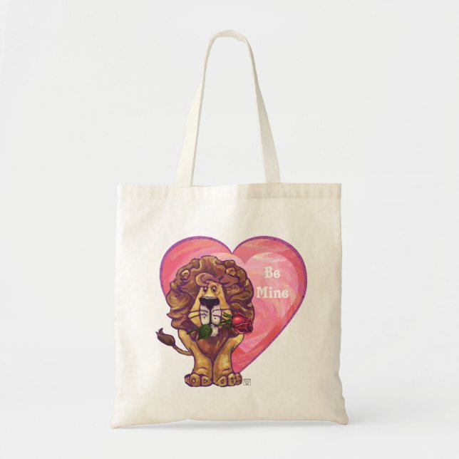Lion Valentinstag Tragetasche (Vorne)
