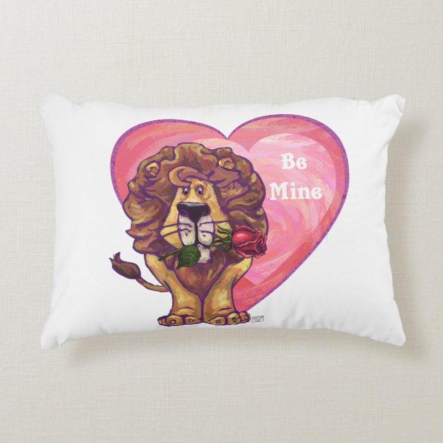 Lion Valentinstag Zierkissen (Vorderseite)