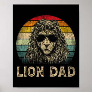 Lion Vater Lion liebt Daddy Vatertag Poster