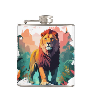 Lion Vector Art Animal Majestic Nature Wildife Flachmann