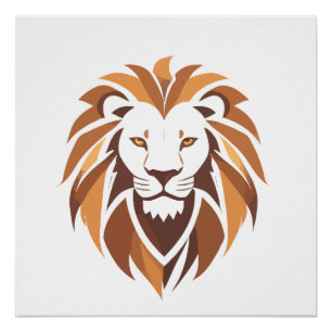 Lion Vector Art Animal Modern Urban City Grafik Poster