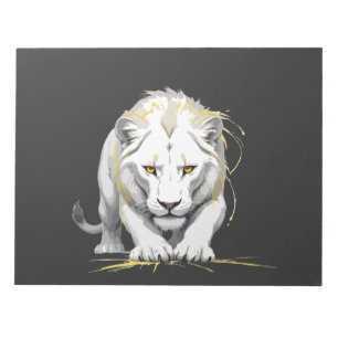 Lion Vector Graphic Art Portrait Animal Spirit Notizblock