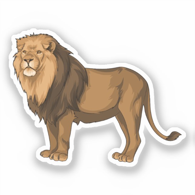 Lion Vektor Illustration Aufkleber (Vorderseite)