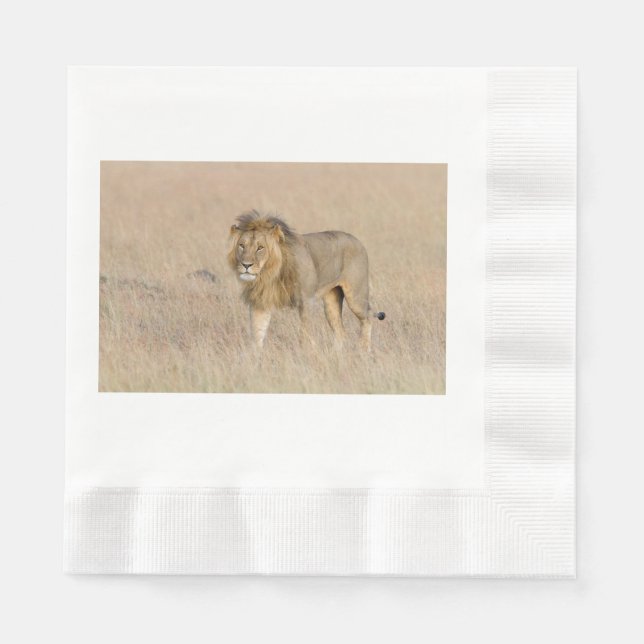 Lion Walking Serviette (Vorderseite)