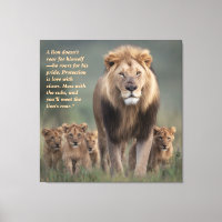 Lion Wall Art - Kraft, Schutz und Familienfreundli