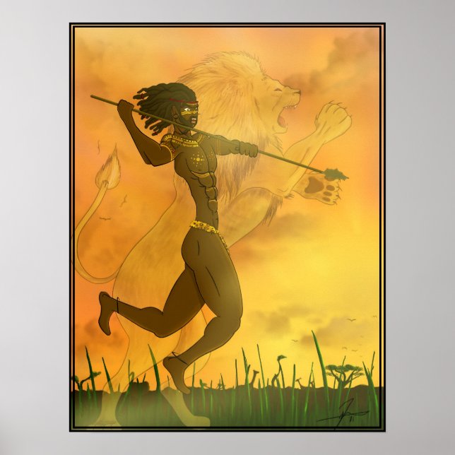 Lion Warrior Poster (Vorne)