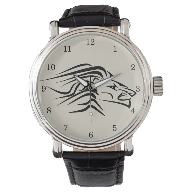 Lion Watch Armbanduhr (Vorderseite)