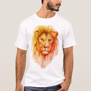 Lion Water Color Art T-Shirt