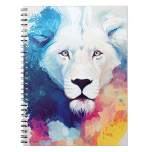 Lion Wild Nature Animal Colors Malerei Notizblock