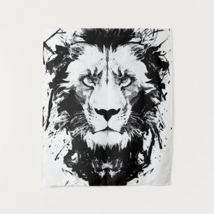Lion Wild Nature Free Spirit Art Pinselstrich Wandteppich