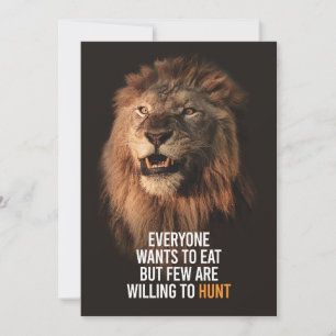 Lion will Erfolg haben Einladung