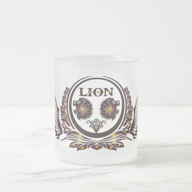 LION-Wing Glasbecher Mattglastasse (Mittel)
