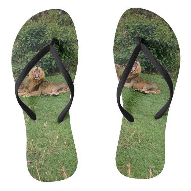Lion yawn Flip Flops (Fußbett)