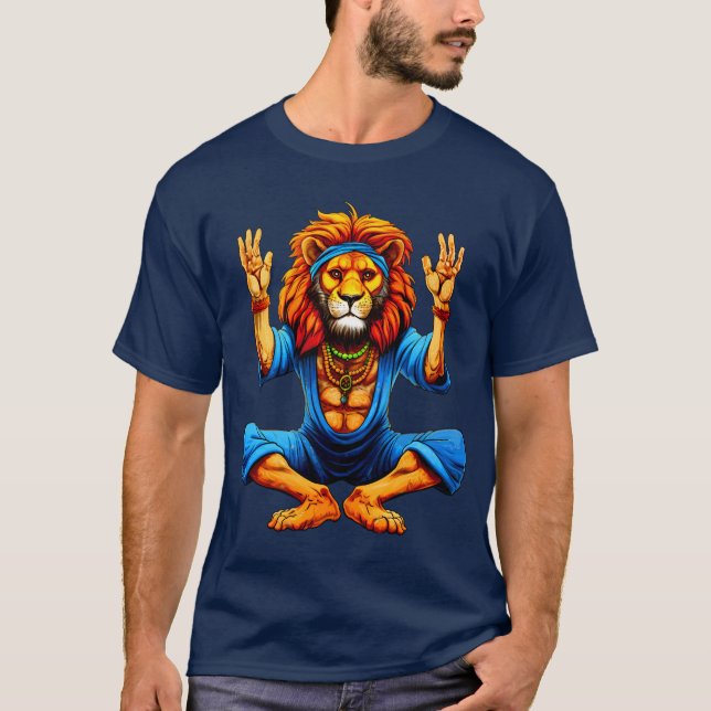 Lion Yoga T - Shirt (Vorderseite)