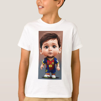 Lionel Messi niedlicher Baby-Cartoon Realistisch g T-Shirt